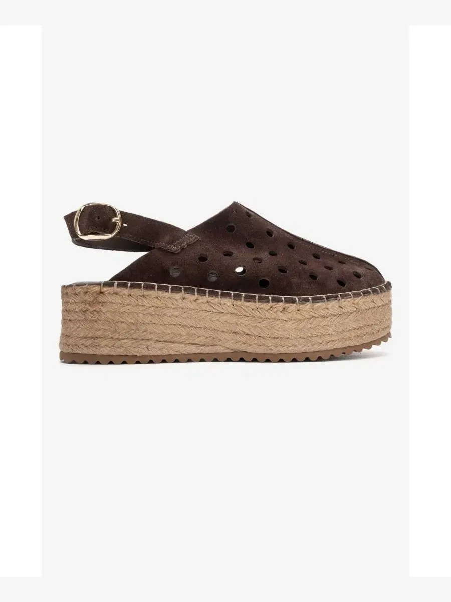 Женские кожаные сандалии на танкетке Fraga Forever & Always Shoes — изображение 2 из 5, коричневый