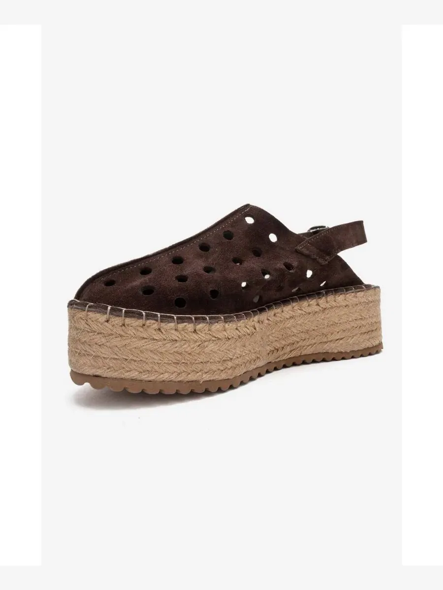 Женские кожаные сандалии на танкетке Fraga Forever & Always Shoes — изображение 5 из 5, коричневый