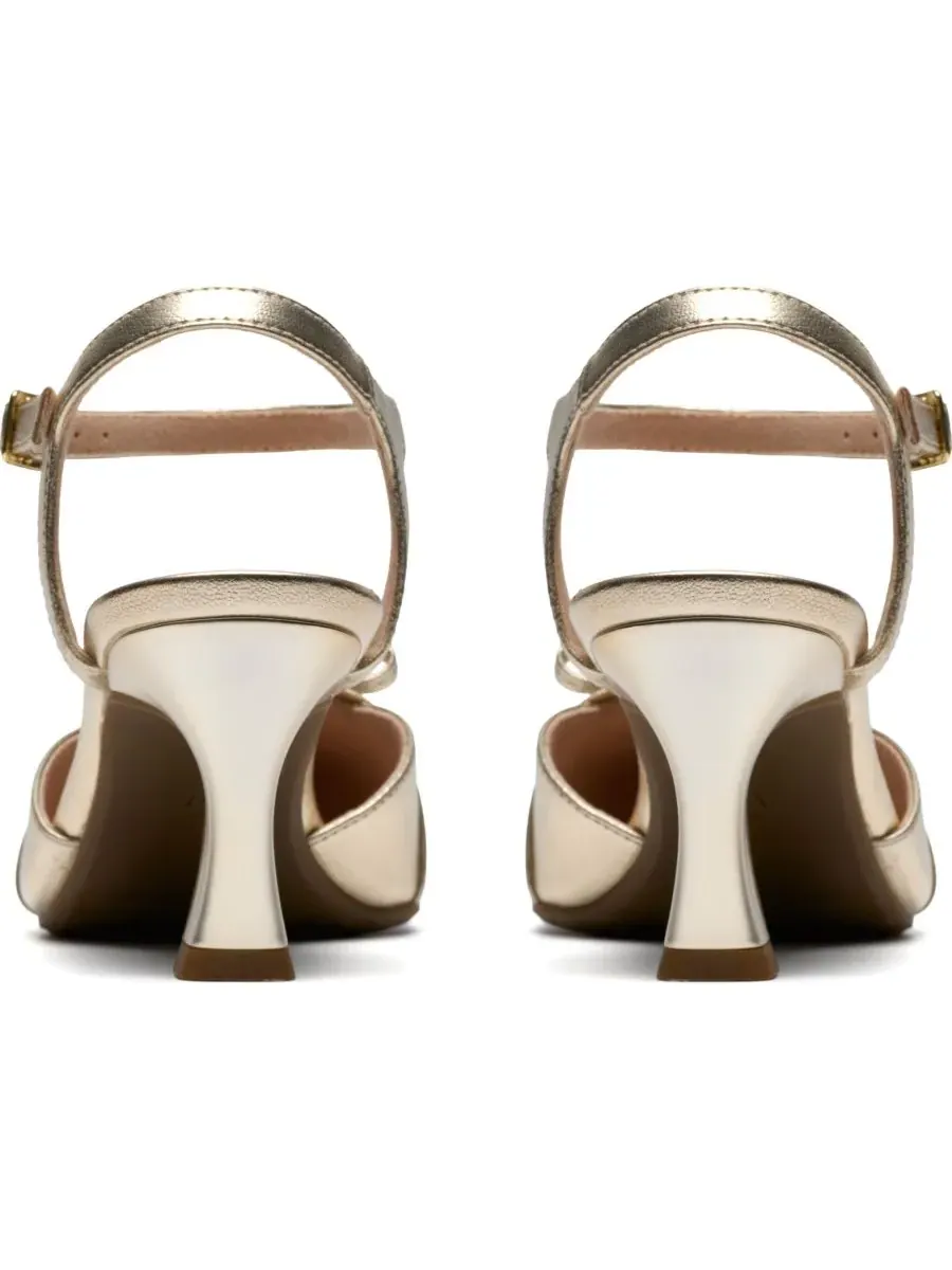 Туфли-лодочки женские Clarks Tammitha Bar, с острым носком — изображение 3 из 8, золотистый металлик