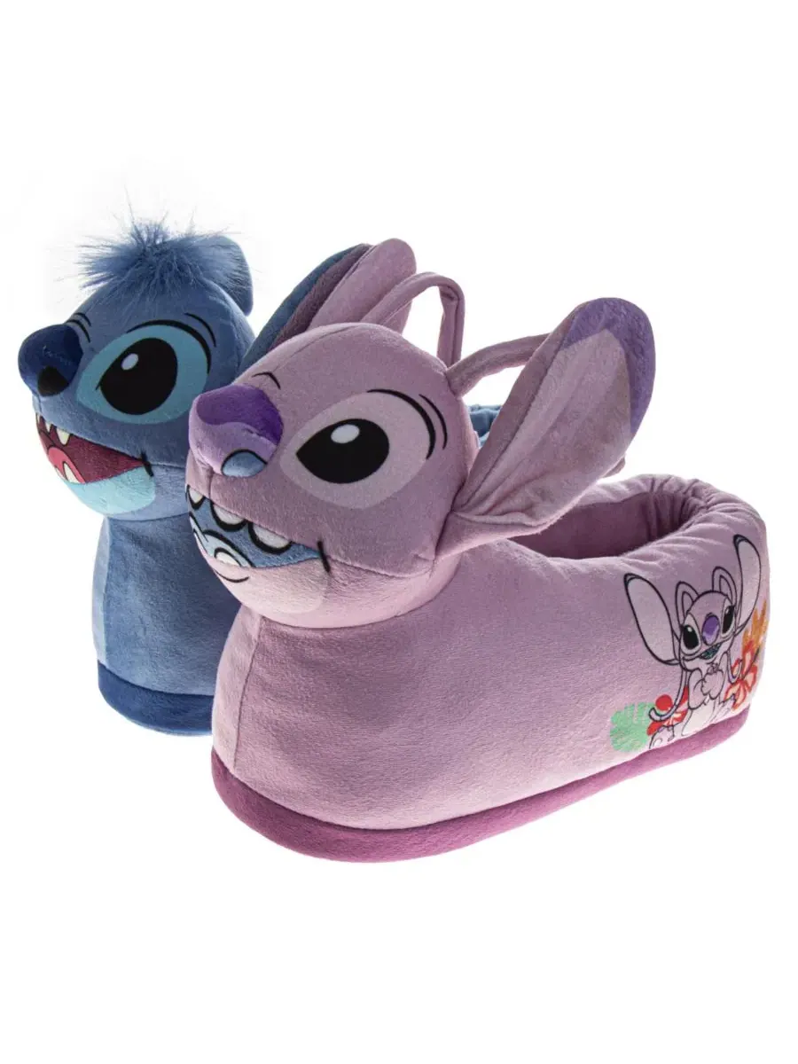 Тапочки с принтом Lilo and Stitch Disney — изображение 1 из 3, розовый/синий