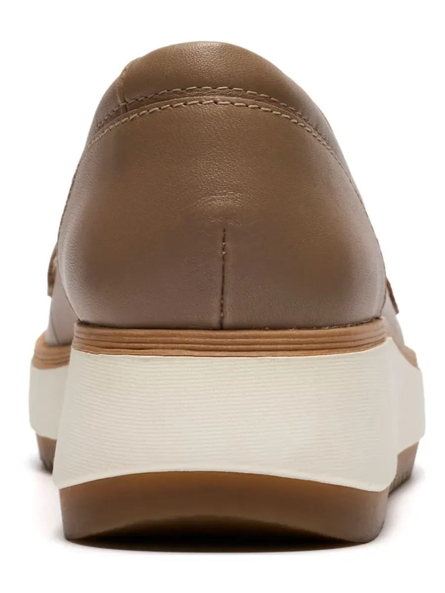 Лоферы женские Clarks Zylah Top без шнурков, кожаные — изображение 3 из 6, тауп