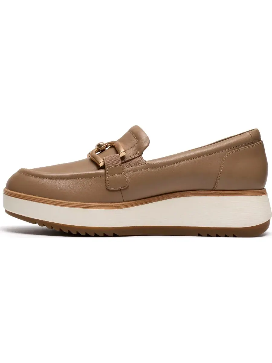 Лоферы женские Clarks Zylah Top без шнурков, кожаные — изображение 6 из 6, тауп