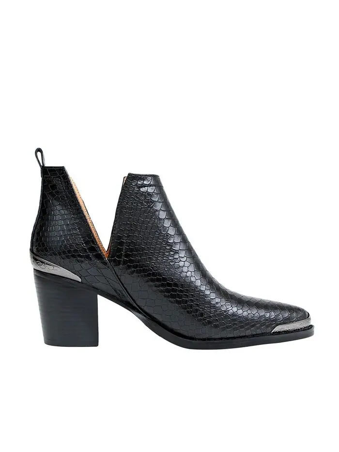 Женские ботинки Austin Croc с тиснением до щиколотки Belle & Bloom — изображение 1 из 3, черный