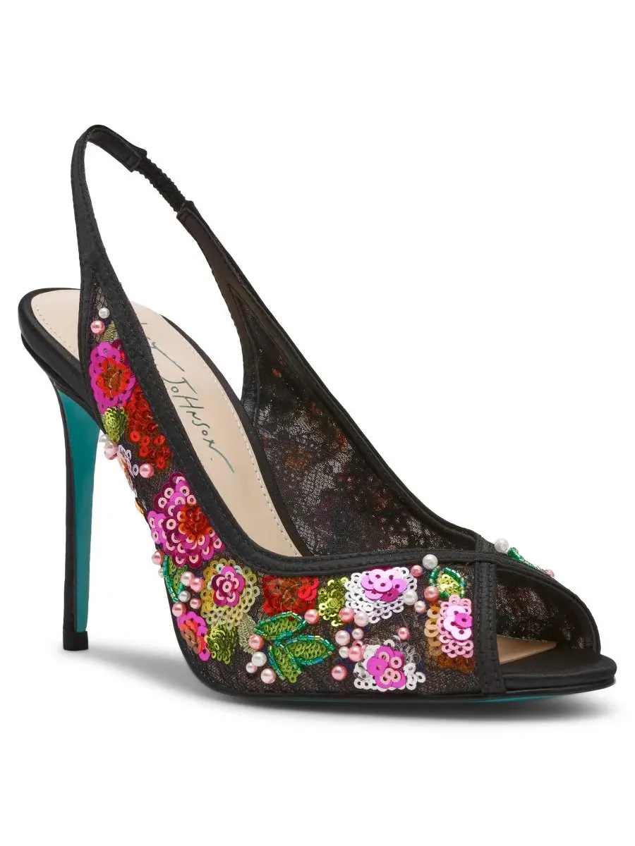 Босоножки-слингбэки Gerri с вышивкой Betsey Johnson