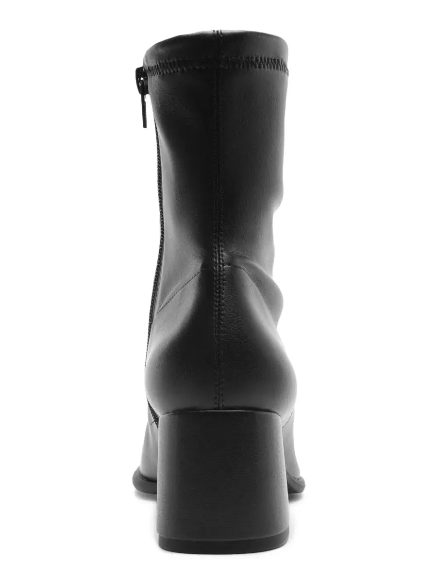 Ботинки на каблуке с квадратным носком Nancie Mid Block Booties Arezzo — изображение 3 из 5, черный