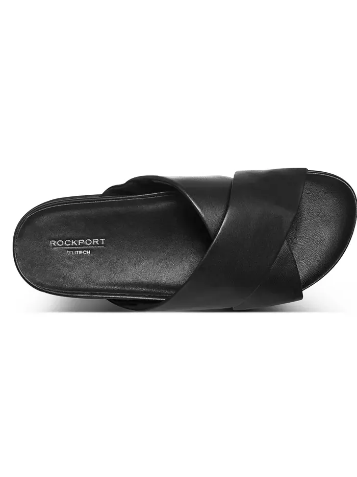 Женские сандалии Leia на плоской подошве с открытым носком Rockport — изображение 4 из 5, черный