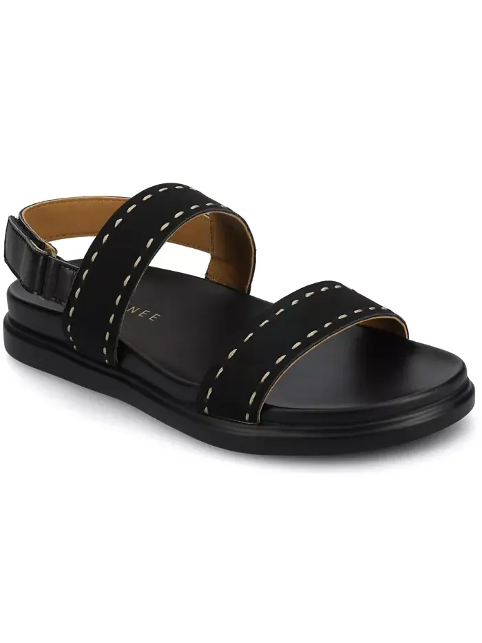 Женские сандалии Milie Double Band Footbed Flat Journee Collection — изображение 1 из 6, черный