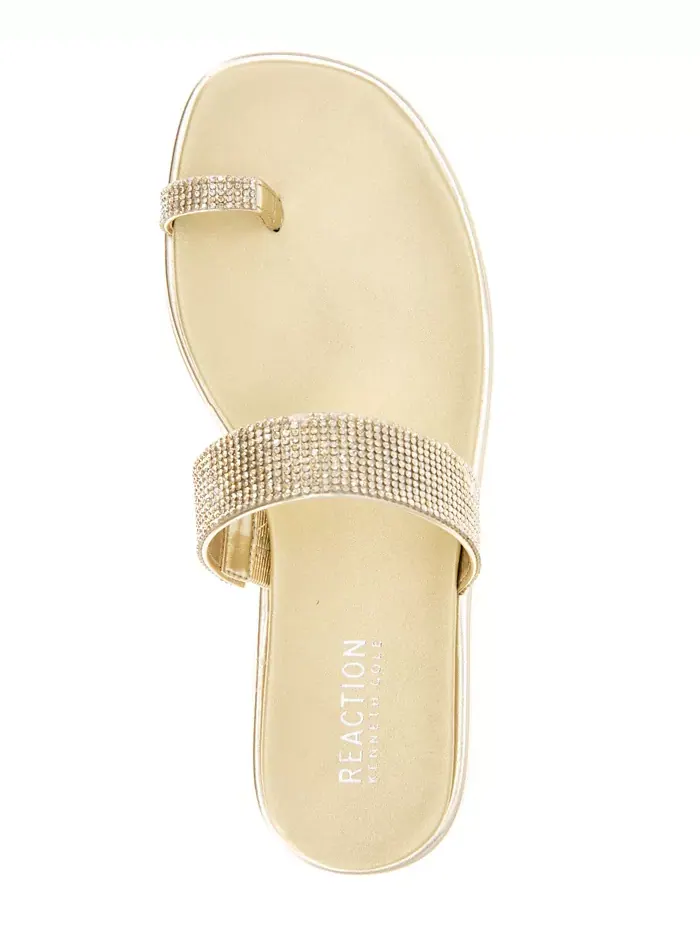 Женские сандалии Wilfred Toe Loop Flat Kenneth Cole Reaction — изображение 4 из 8, золото