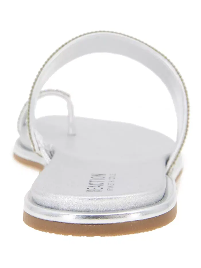 Женские сандалии Wilfred Toe Loop Flat Kenneth Cole Reaction — изображение 3 из 8, серебряный