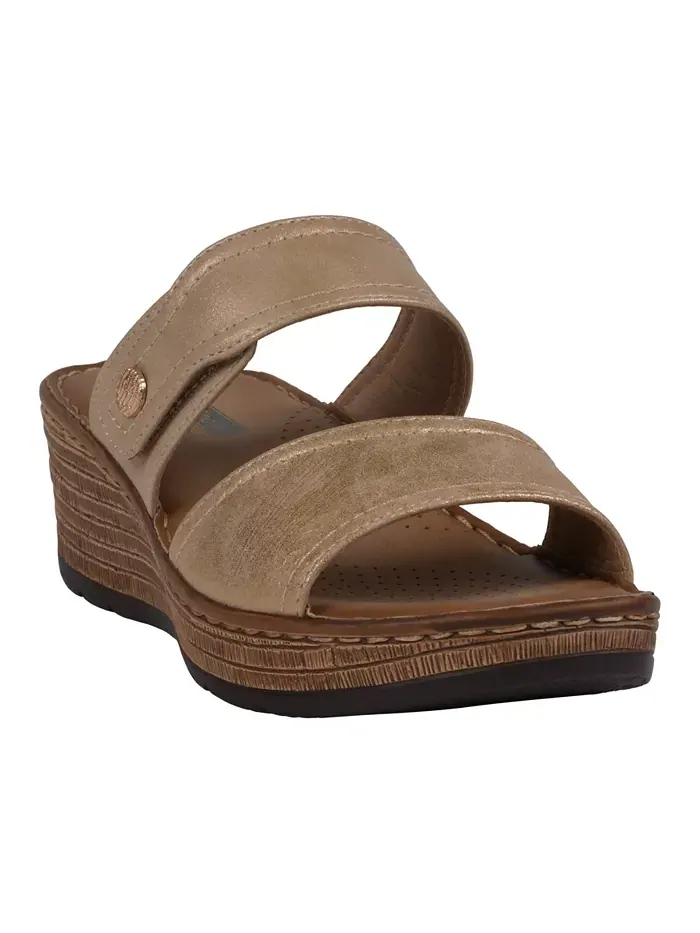Женские сандалии Meli на платформе без застежки GC Shoes — изображение 1 из 5, золото