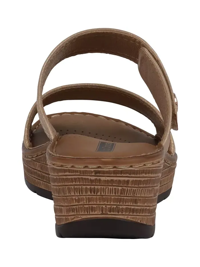 Женские сандалии Meli на платформе без застежки GC Shoes — изображение 3 из 5, золото