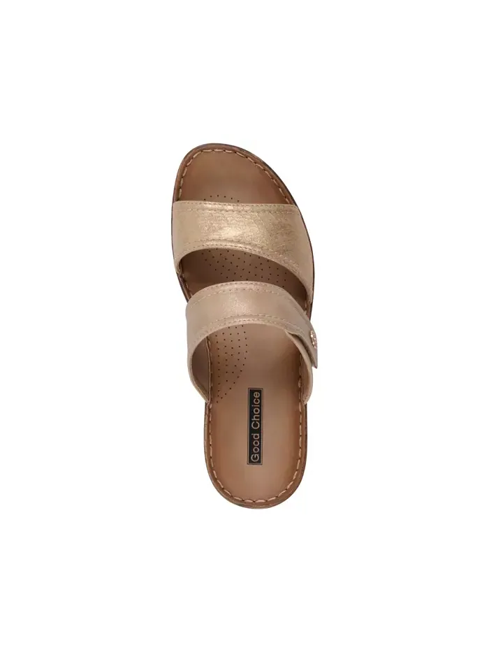Женские сандалии Meli на платформе без застежки GC Shoes — изображение 4 из 5, золото