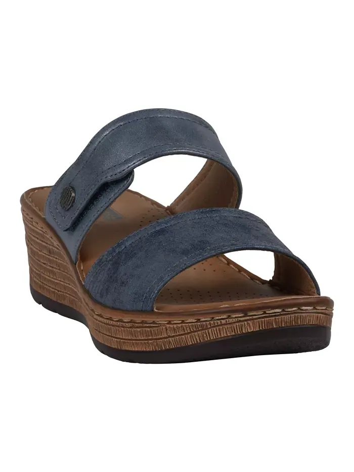 Женские сандалии Meli на платформе без застежки GC Shoes — изображение 1 из 5, темно-синий