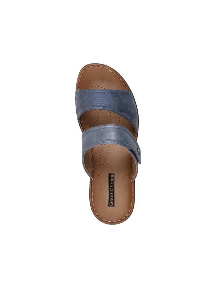 Женские сандалии Meli на платформе без застежки GC Shoes — изображение 4 из 5, темно-синий
