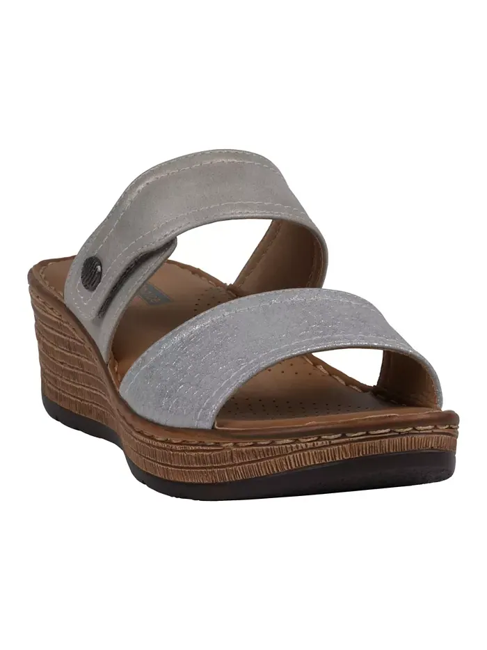 Женские сандалии Meli на платформе без застежки GC Shoes — изображение 1 из 5, серебряный