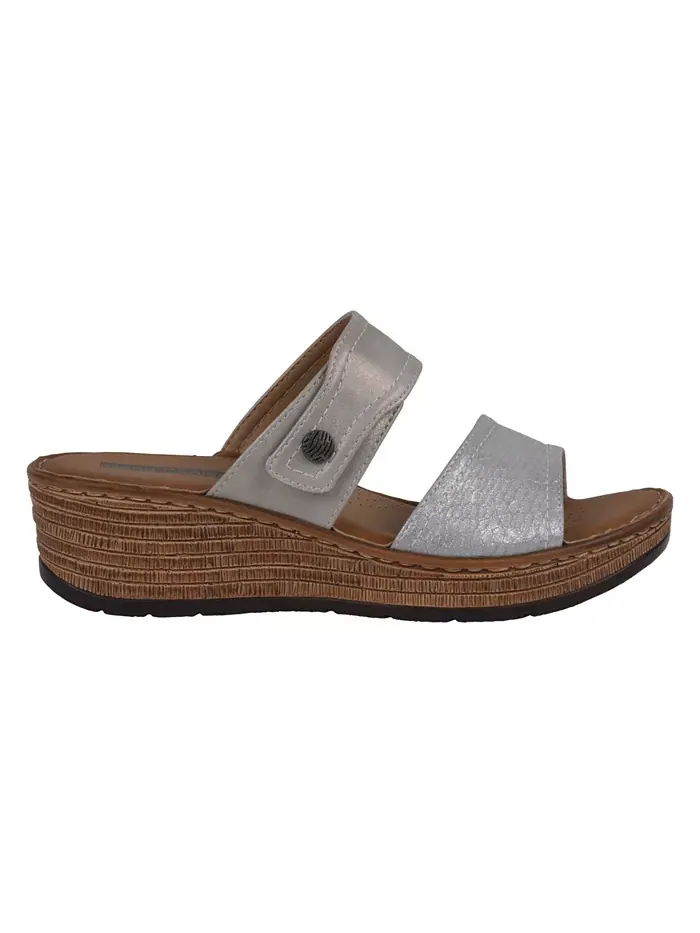 Женские сандалии Meli на платформе без застежки GC Shoes — изображение 2 из 5, серебряный