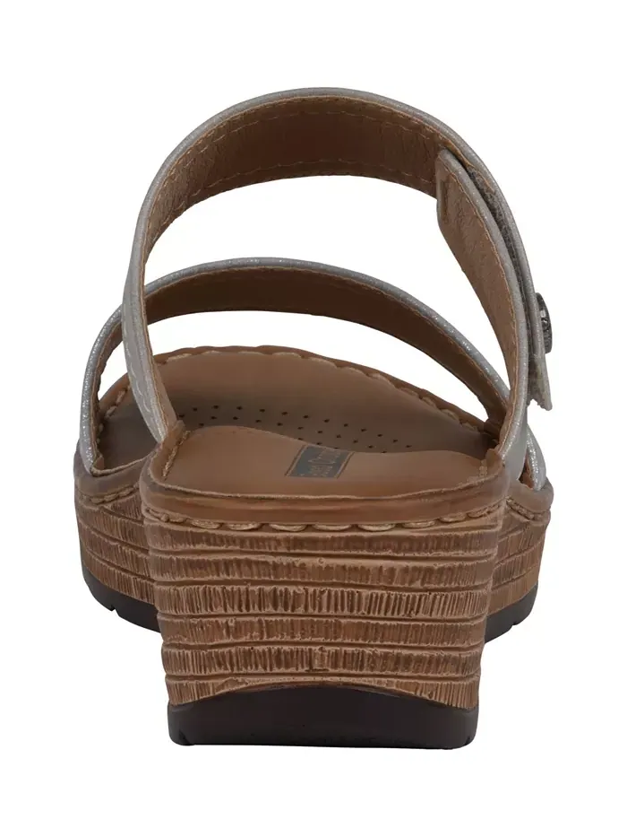 Женские сандалии Meli на платформе без застежки GC Shoes — изображение 3 из 5, серебряный