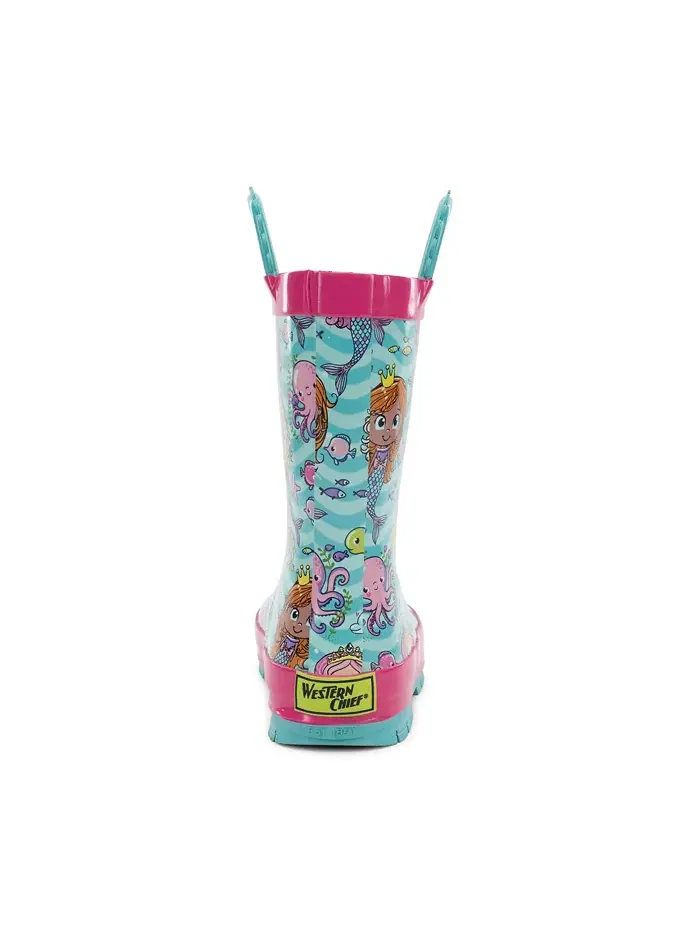 Детские резиновые сапожки Mermaid Magic Rain Boot Western Chief — изображение 2 из 3, голубой