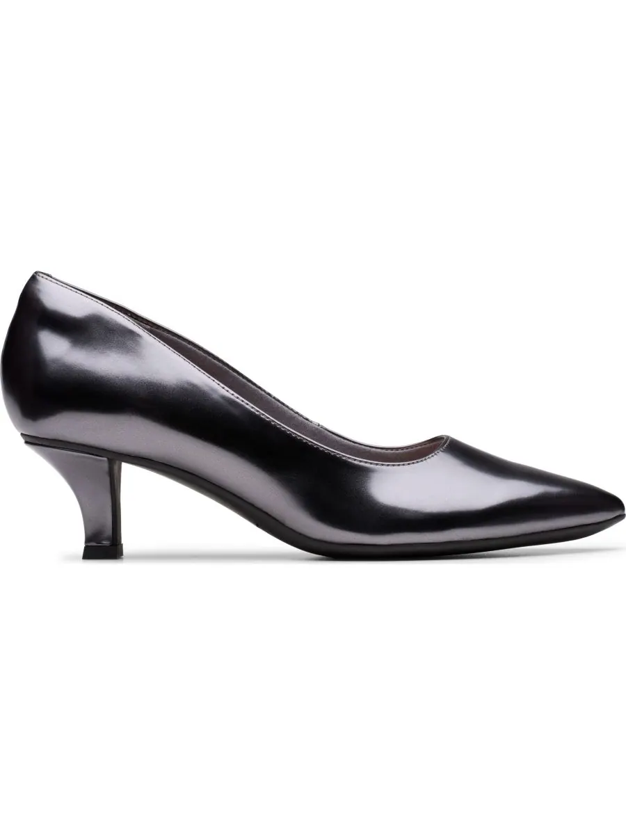 Туфли-лодочки женские Clarks Kepley Vine, с острым носком — изображение 2 из 5, серебристый