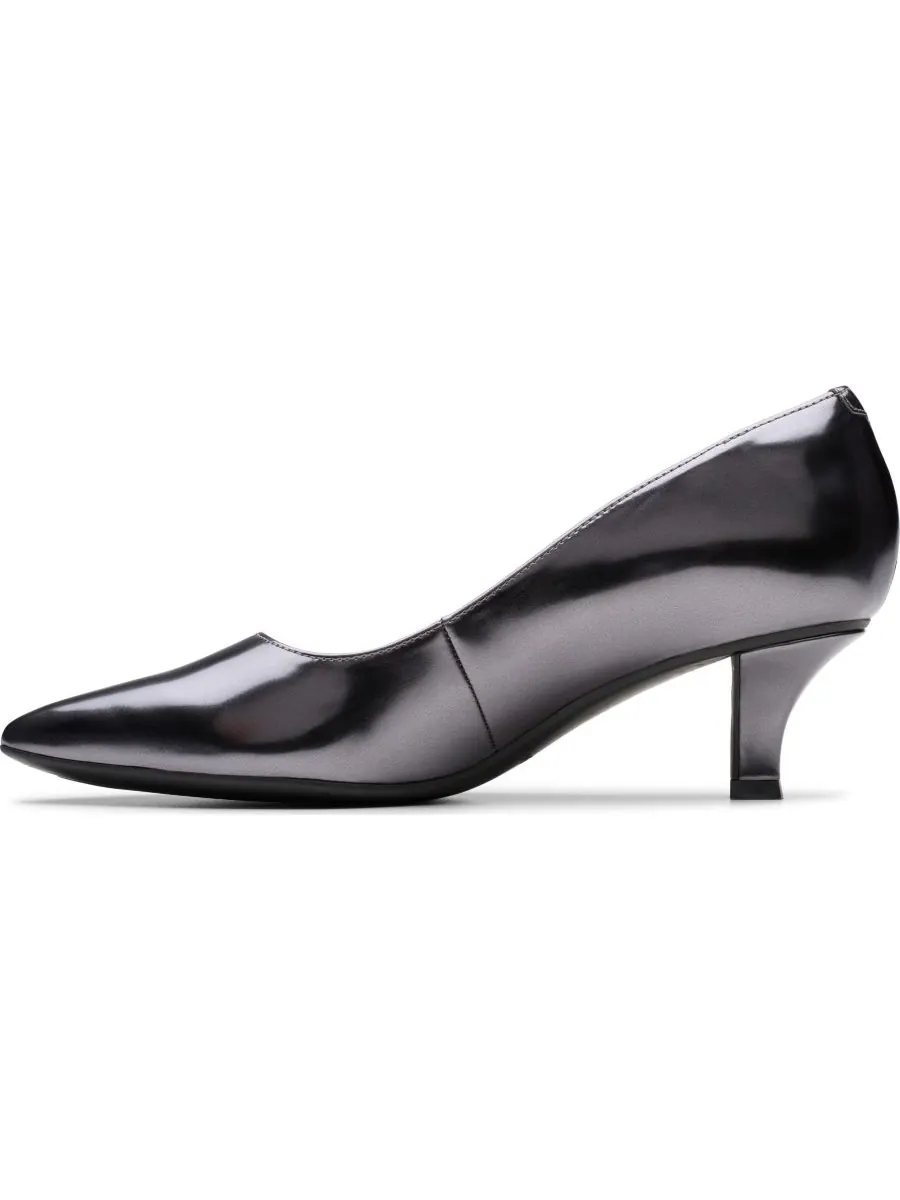 Туфли-лодочки женские Clarks Kepley Vine, с острым носком — изображение 5 из 5, серебристый