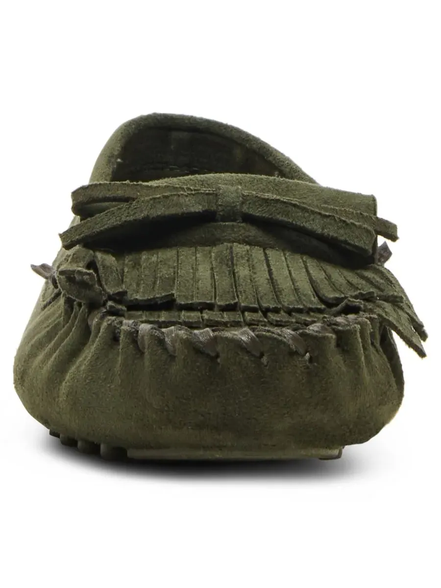Женские лоферы Cali Kiltie Driver Anne Klein, оливковый suede — изображение 6 из 7