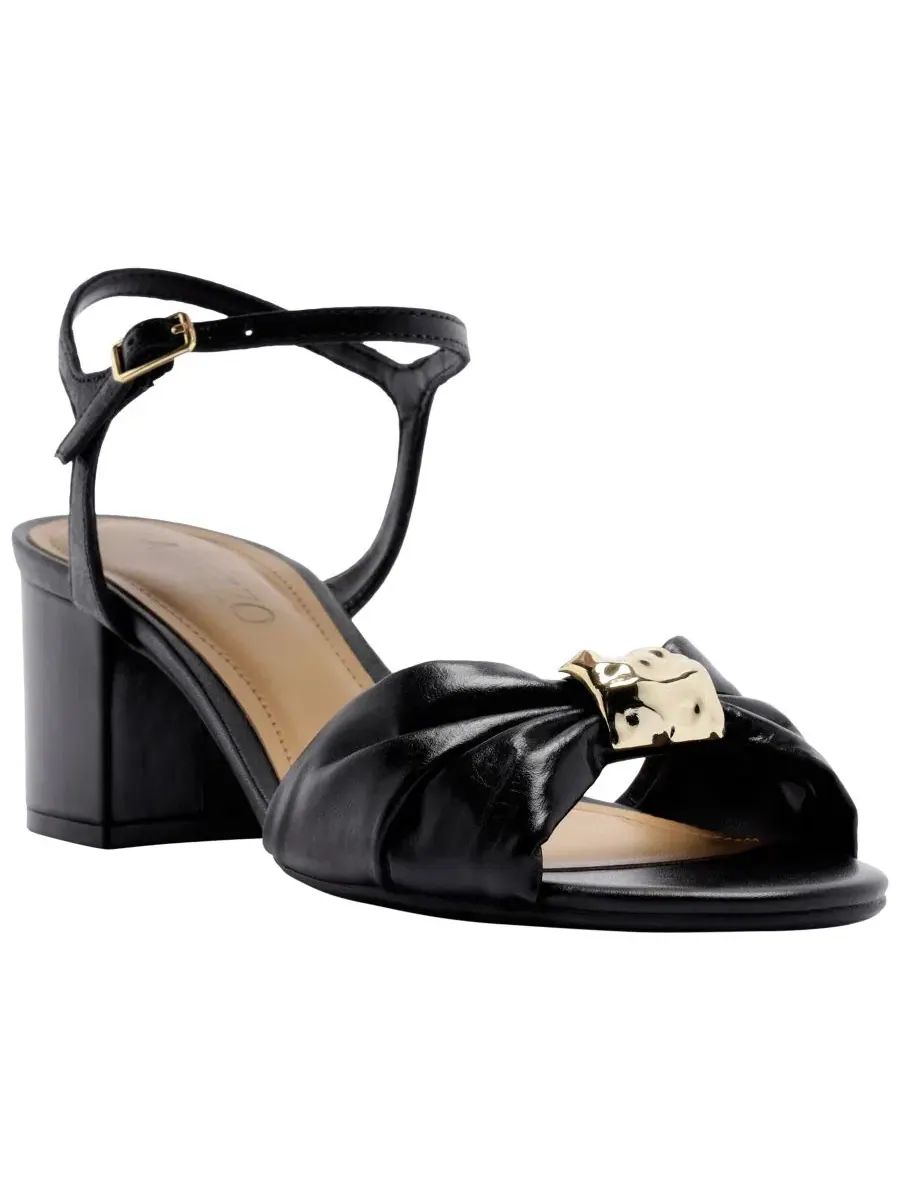 Сандалии Juliette Mid Block с каблуком-столбиком Arezzo — изображение 1 из 5, черный