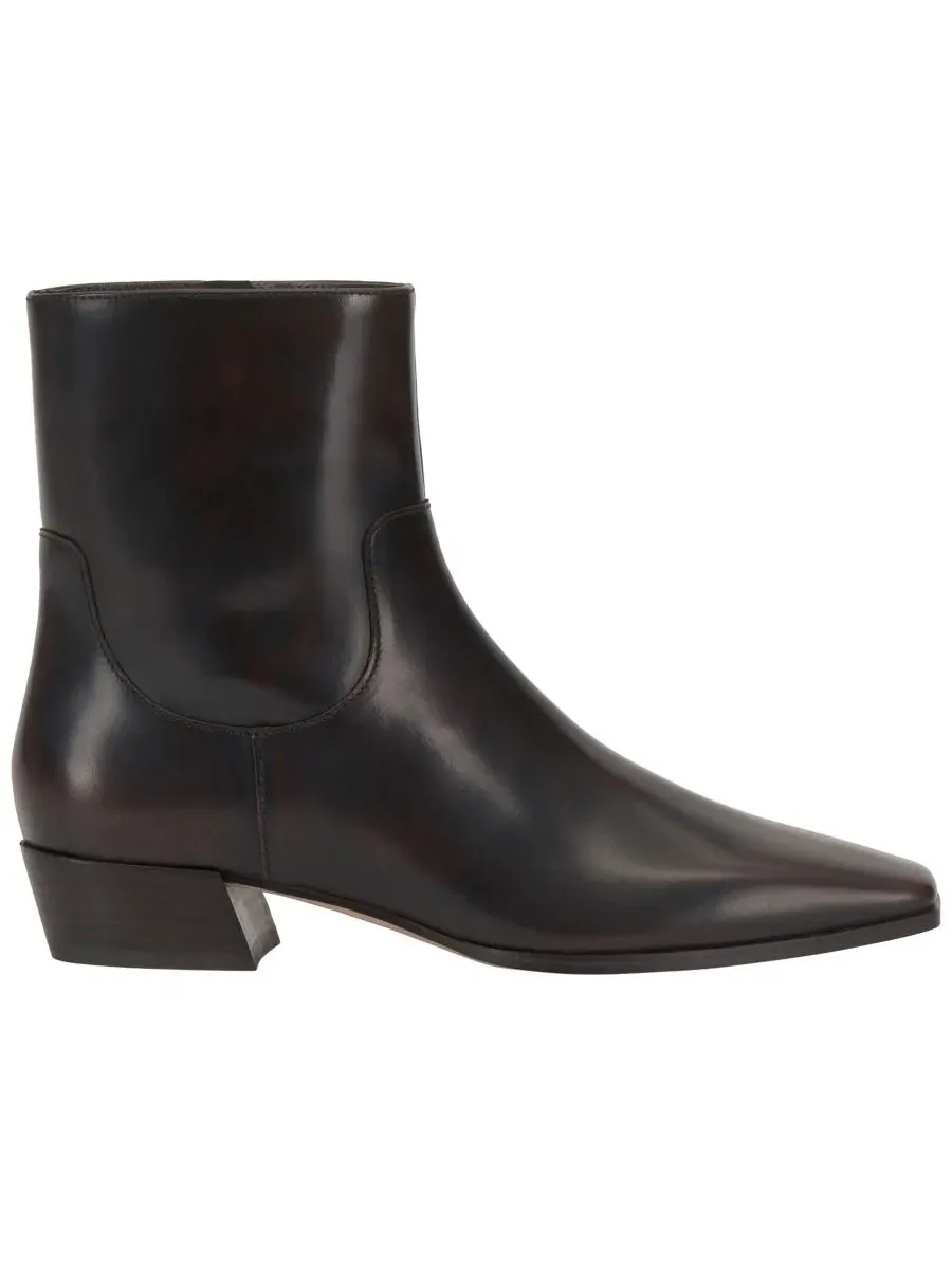 Ботинки-челси с мысом-снип, каблук-столбик, кожаные Vince Camuto, Aged Bourbon Leather — изображение 2 из 5