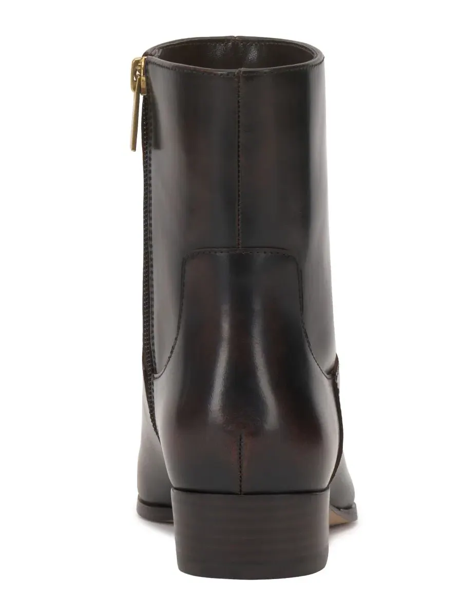 Ботинки-челси с мысом-снип, каблук-столбик, кожаные Vince Camuto, Aged Bourbon Leather — изображение 3 из 5