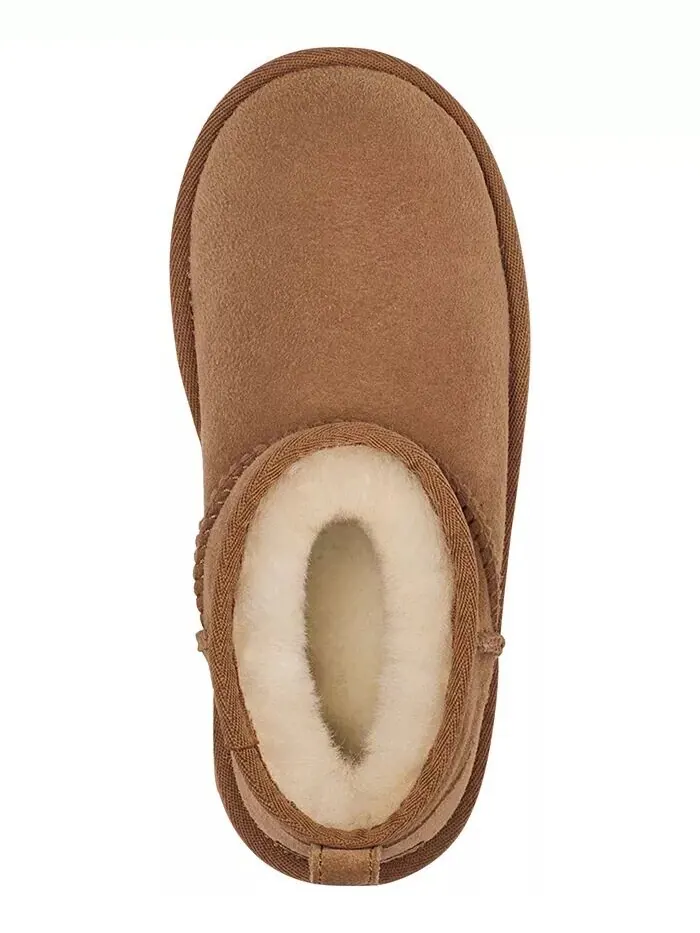 Детские классические ультра мини-сапожки из овчины Twinface Ugg — изображение 4 из 10, орех