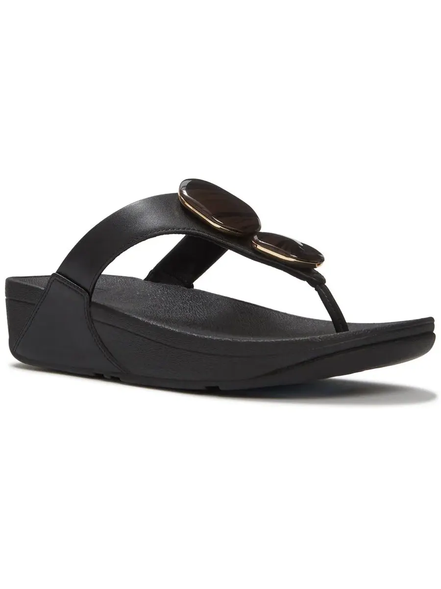 Сандалии-клины Lulu Marbled-Stone с отделкой из камня FitFlop