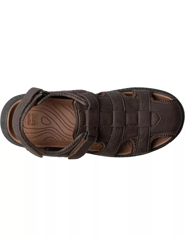 Мужские сандалии Laguna Closed Toe Fisherman Nunn Bush — изображение 6 из 7, коричневый