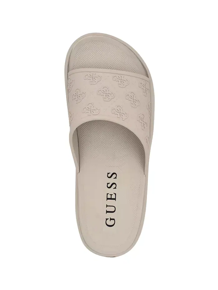 Мужские брендовые слайдеры Magaria с утолщенной подошвой для бассейна GUESS — изображение 4 из 9, светлый серый