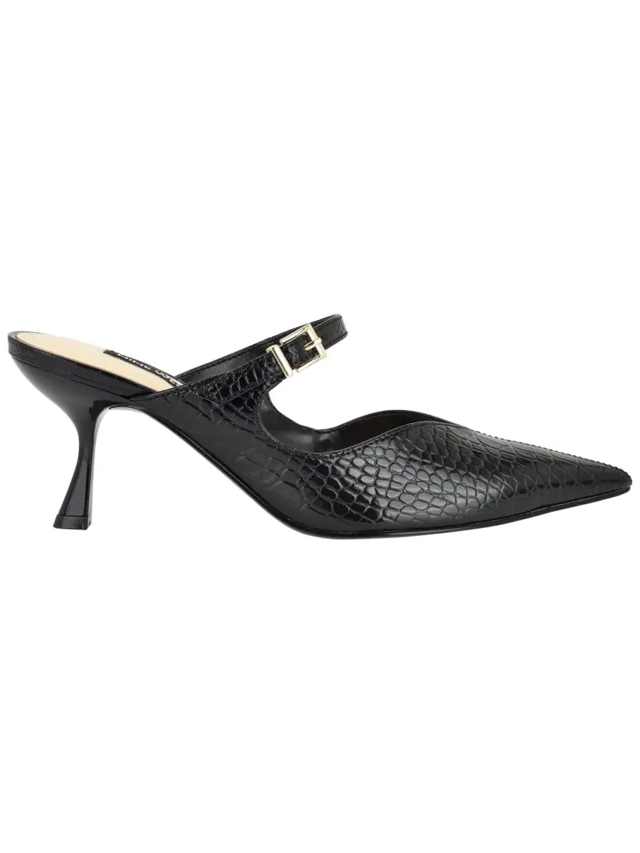 Женские туфли-мюли на каблуке с пряжкой Payton Nine West — изображение 2 из 5, черный
