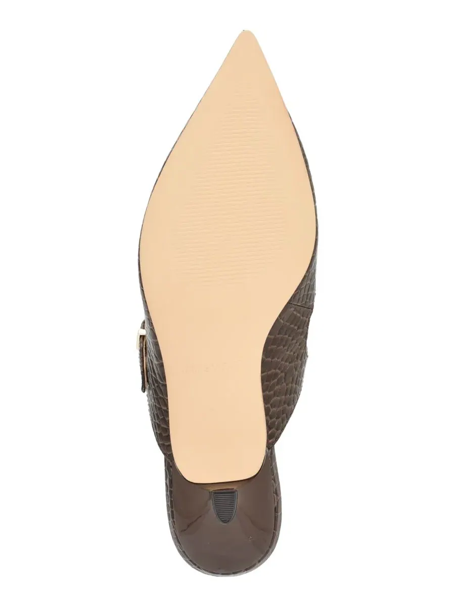 Туфли-мюли на каблуке с ремешком Mary Jane Nine West — изображение 5 из 5, коричневый