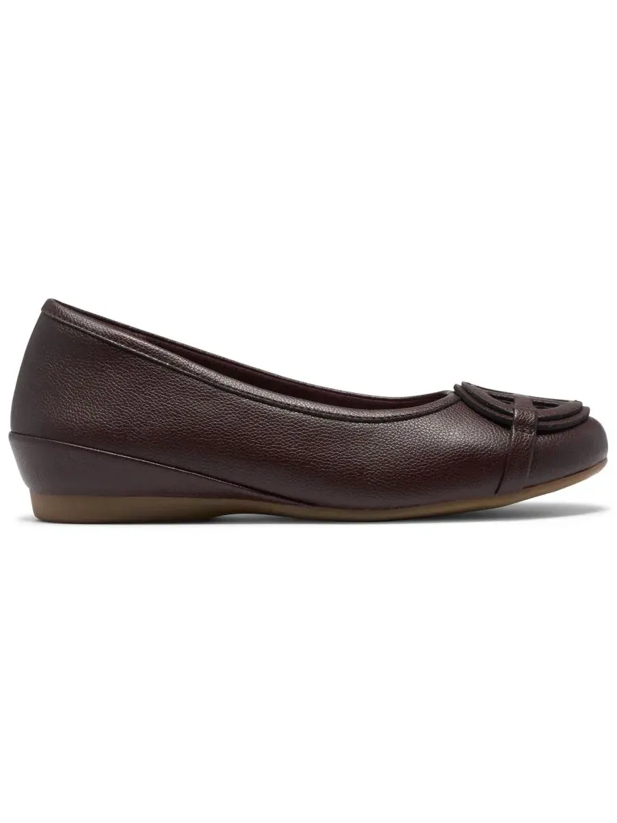 Женские балетки с круглым носком Cathrynn Luna Clarks — изображение 2 из 6, бордовый