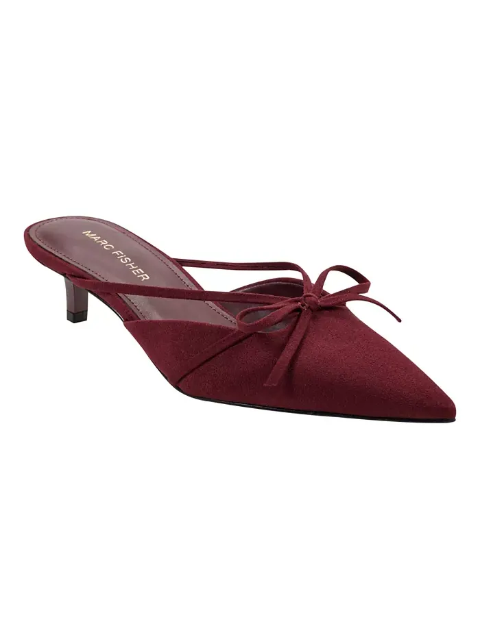 Женские туфли Florin Slip-On на каблуке-рюмочке Marc Fisher — изображение 1 из 5, темный красный