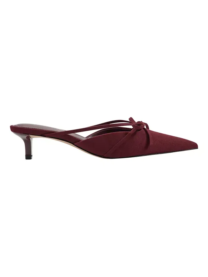 Женские туфли Florin Slip-On на каблуке-рюмочке Marc Fisher — изображение 2 из 5, темный красный