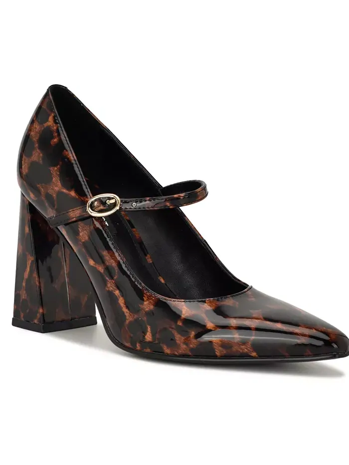 Женские туфли-лодочки Sista Mary Jane с острым носком Nine West — изображение 1 из 5, леопардовый