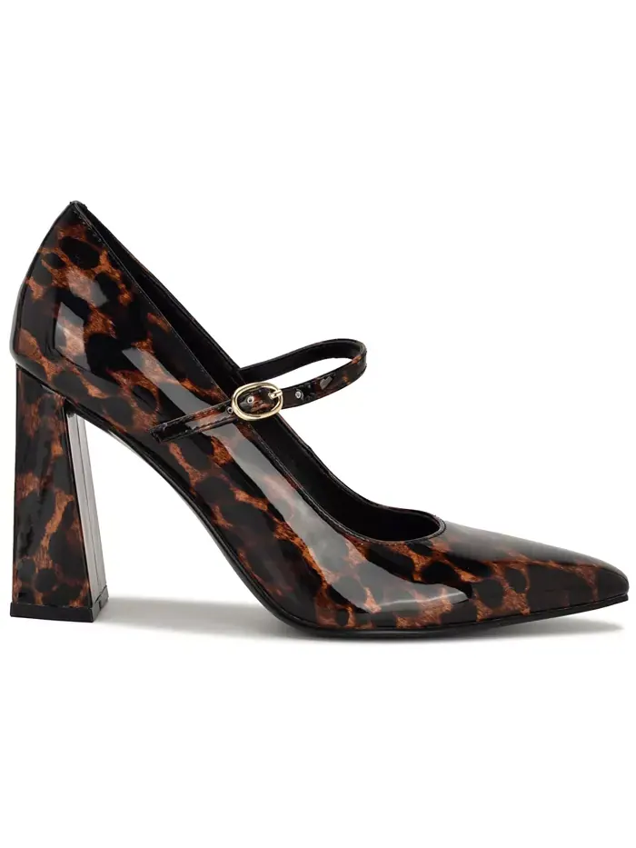 Женские туфли-лодочки Sista Mary Jane с острым носком Nine West — изображение 2 из 5, леопардовый