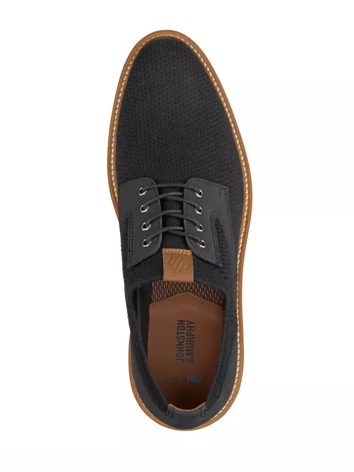 Мужские туфли Upton Knit Plain Toe Johnston & Murphy — изображение 4 из 5, черный