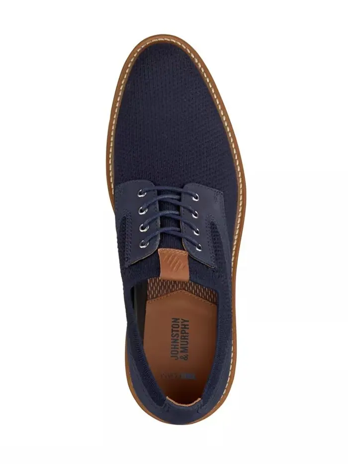 Мужские туфли Upton Knit Plain Toe Johnston & Murphy — изображение 4 из 5, темно-синий