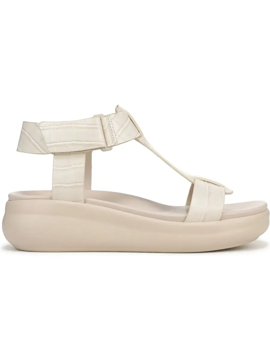 Женские босоножки на танкетке Cersei с ремешками Naturalizer, Porcelain Croco Faux Leather — изображение 2 из 5, бежевый