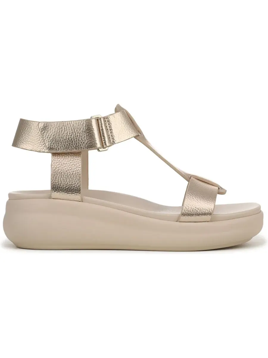 Женские босоножки на танкетке Cersei с ремешками Naturalizer, Champagne Faux Leather — изображение 2 из 5