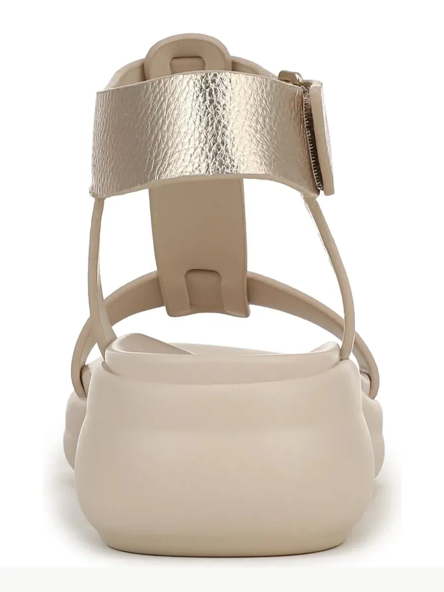 Женские босоножки на танкетке Cersei с ремешками Naturalizer, Champagne Faux Leather — изображение 3 из 5
