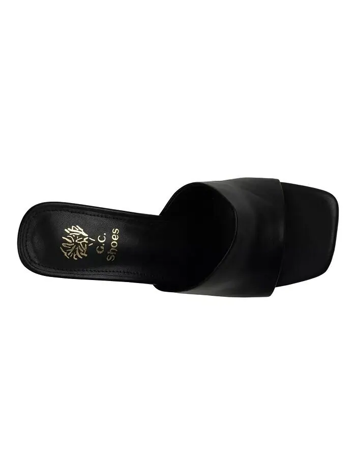 Женские модельные босоножки на блочном каблуке с квадратным носком Soho GC Shoes — изображение 4 из 5, черный