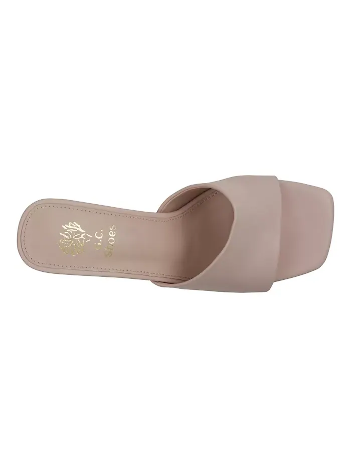 Женские босоножки Soho Square Toe на блочном каблуке GC Shoes — изображение 4 из 5, пудровый розовый