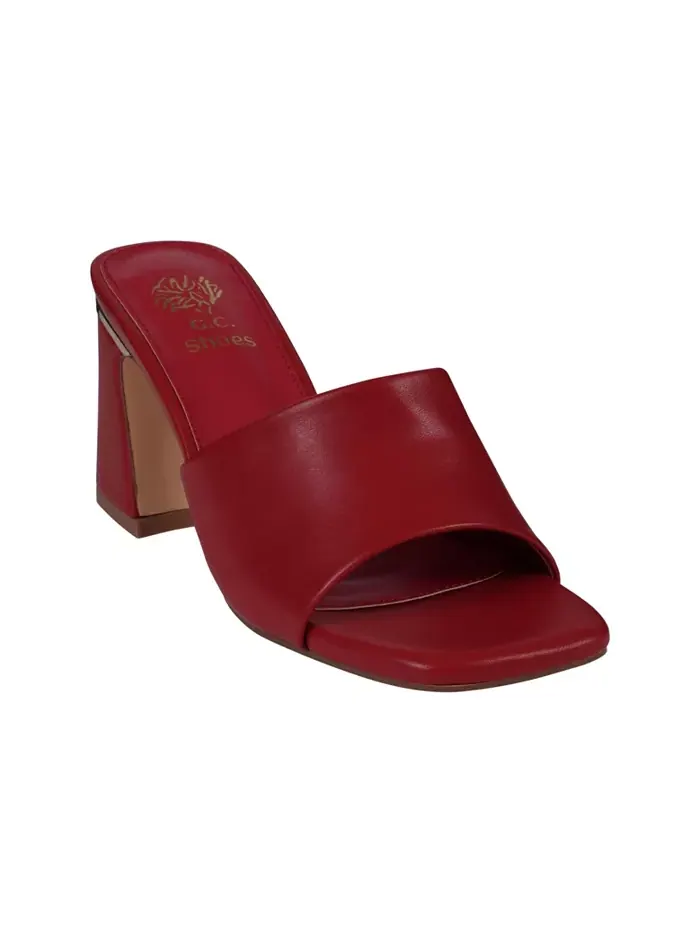 Женские босоножки Soho Square Toe на блочном каблуке GC Shoes — изображение 1 из 5, красный
