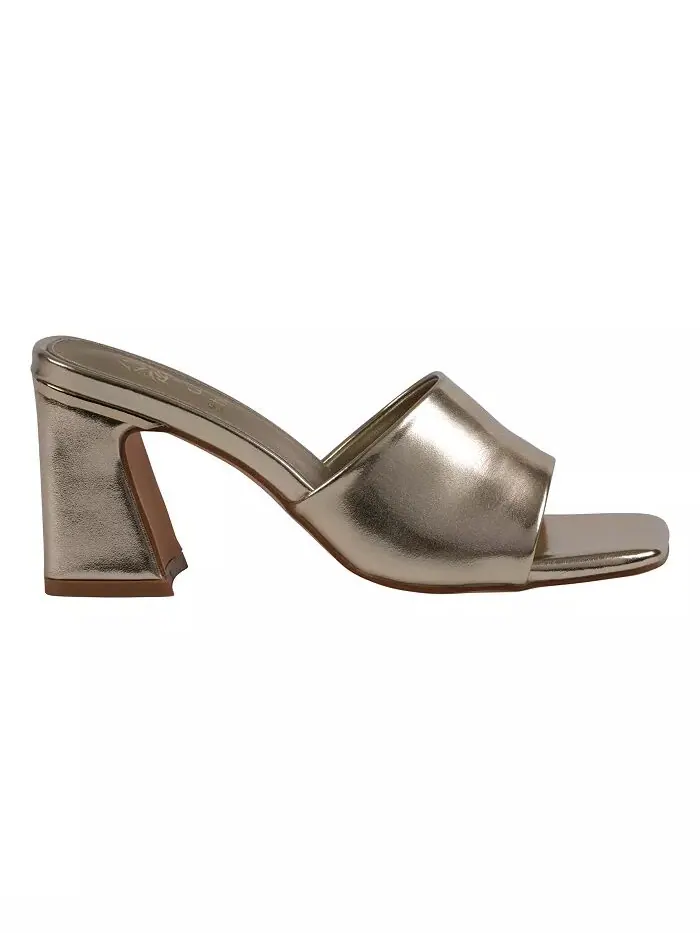 Женские босоножки Soho Square Toe на каблуке-блочке GC Shoes — изображение 6 из 9, серебряный