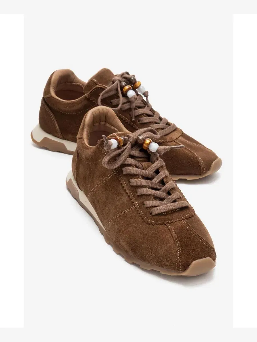 Кроссовки женские с кожаными вставками Brea Forever & Always Shoes — изображение 3 из 7, коньячный
