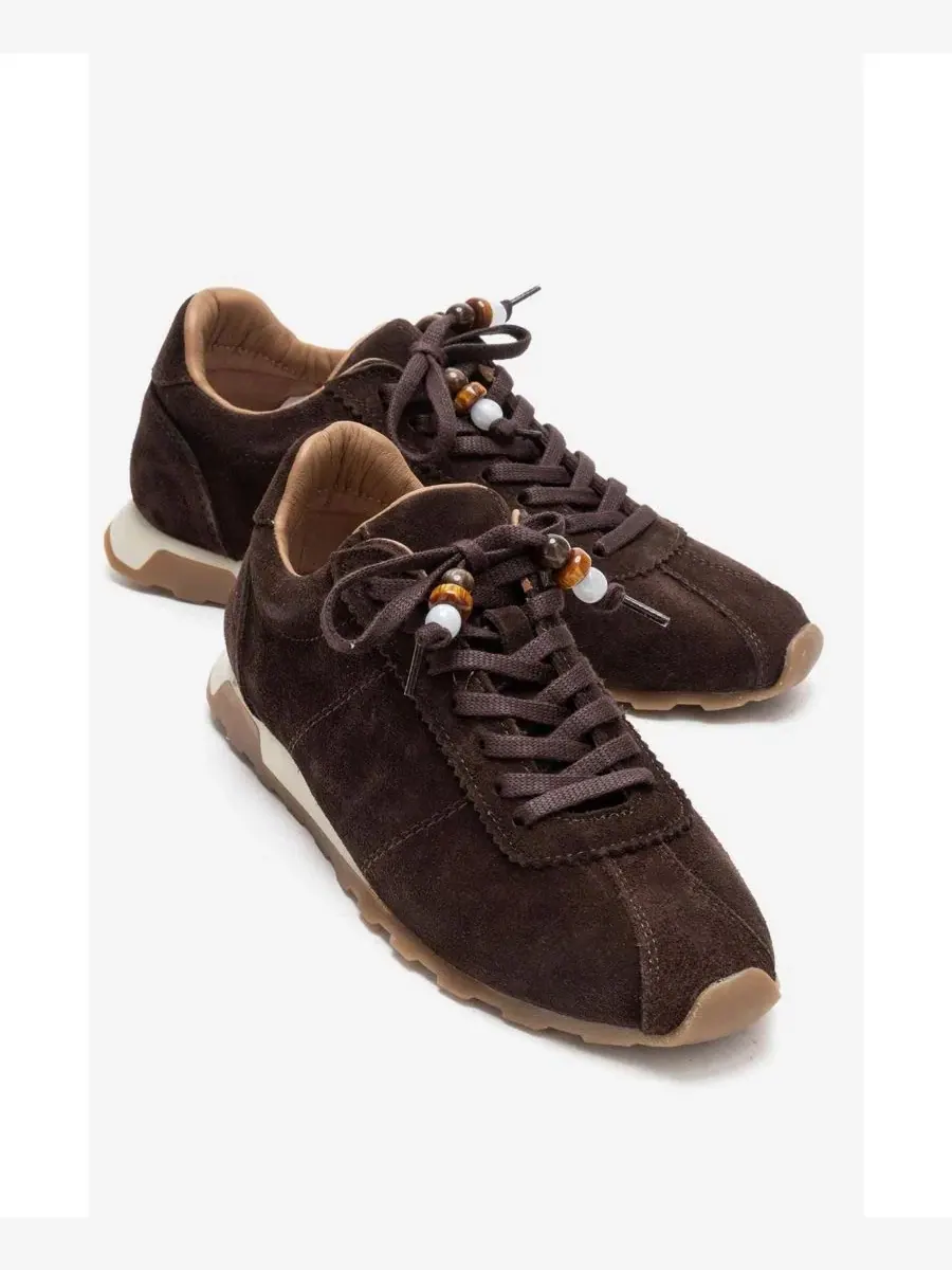 Кроссовки женские с кожаной отделкой Brea Forever & Always Shoes — изображение 3 из 7, коричневый